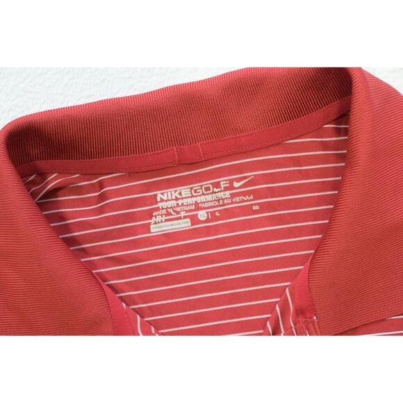 Nike Golf Polo Dri Fit Tour Performance Striped Short Sleeve Athletic Mens XL - Picture 7 of 8